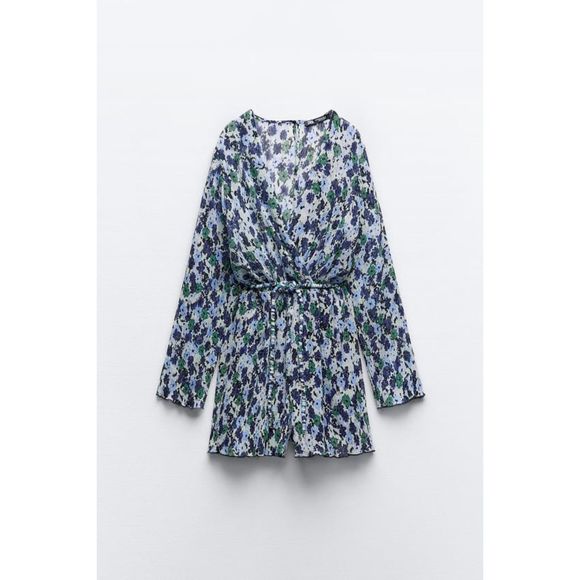ZARA PRINTED PLEATED ROMPER JUMPSUIT SIZES S AND L - Picture 10 of 12